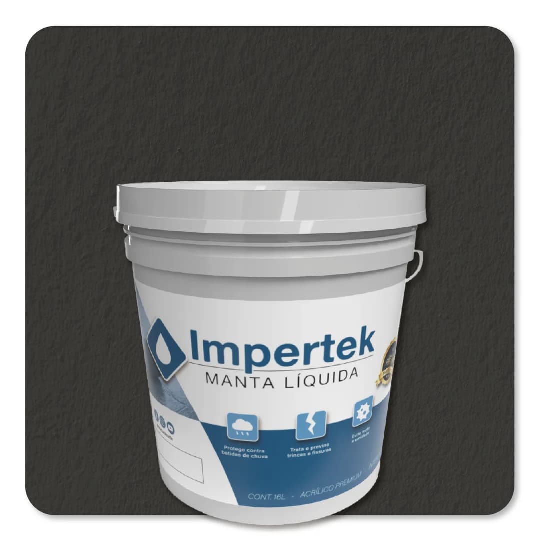 Impertek Laje Balde 16L Preto