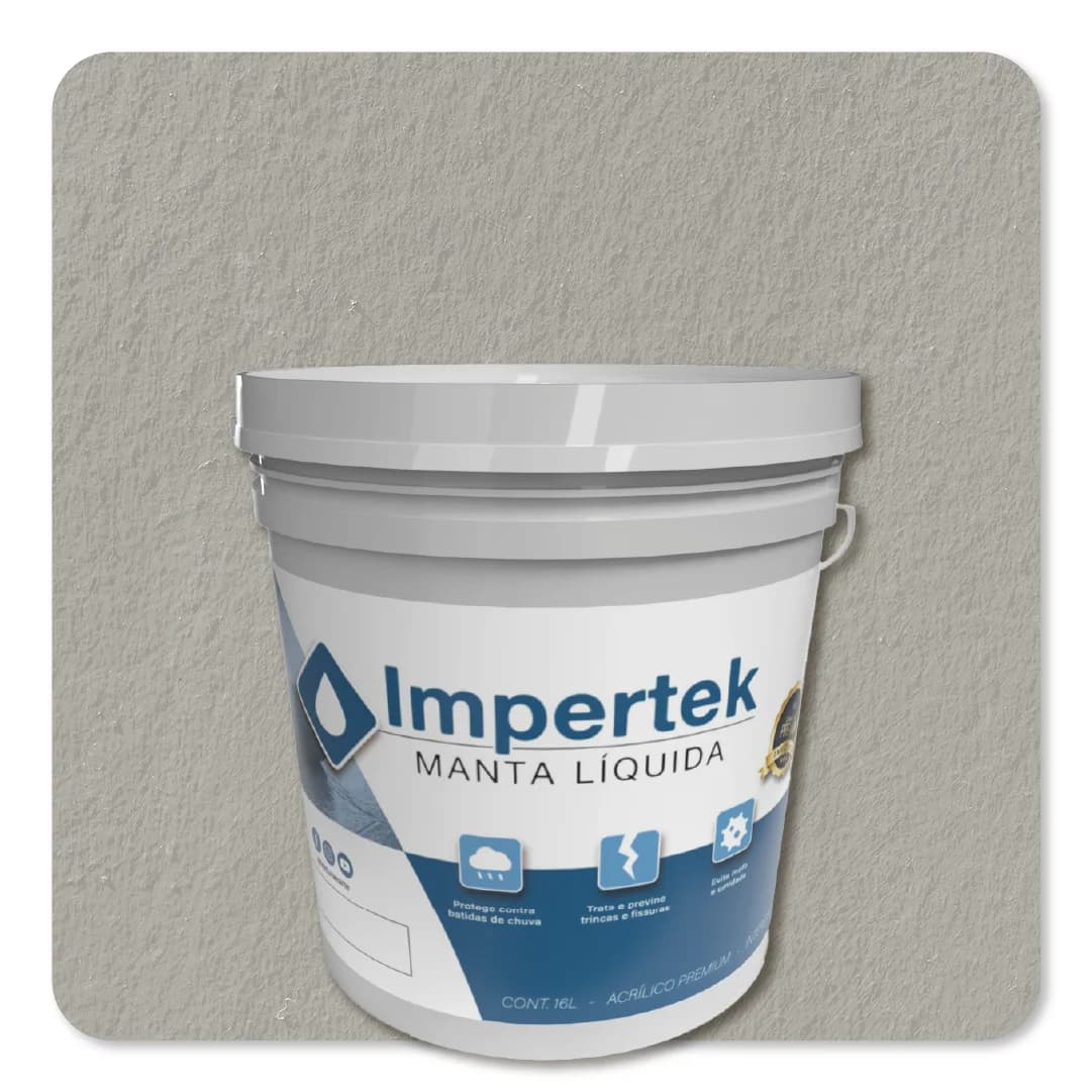 Impertek Laje Balde 16L Cinza Medio